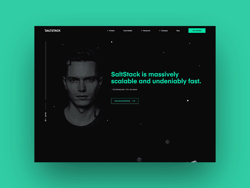 SaltStack Home Page Animated Transitions animate app gif landing page product transitions ui ux web website