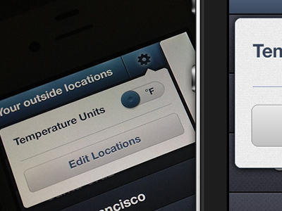 iOS Weather Temp Unit Slider app ios iphone retina slider weather