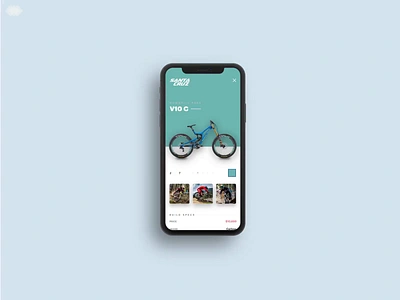 Santa Cruz Bike Picker animation principal store ui ux design