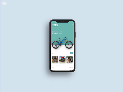 Santa Cruz Bike Picker animation principal store ui ux design