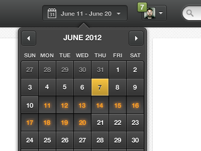 Calendar Date Range Picker