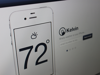 Kelvin Weather iPhone App Web Page app ios iphone landing site weather web