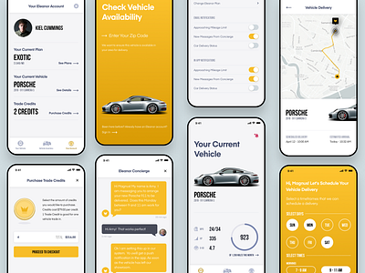 Eleanor iOS App apple car app interface design ios mobile mobile app design ui