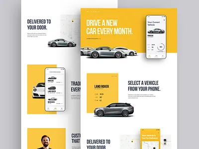 Eleanor Marketing Site car app landing page teaser ui ux website