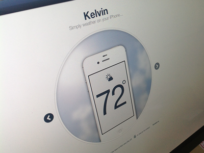 Kelvin Weather App for iPhone - Site app ios iphone minimal ui weather