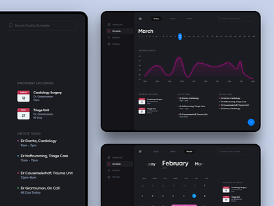 Medical Scheduling Interface dashboard interface ipad schedule ui ux