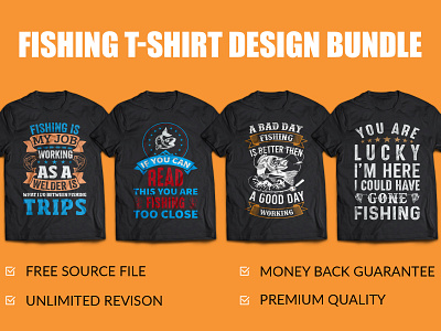 Best Fishing T-Shirt Design Template