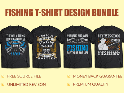 Fishing T Shirt Design Bundle designs, themes, templates and downloadable  graphic elements on Dribbble