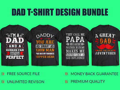 New Dad T-Shirt Design Bundle