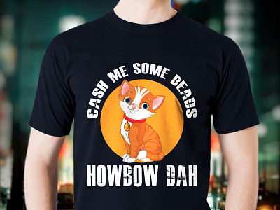 Cash Me Some Beads Howbow Dah Mardi Gras Cat T Shirt Design