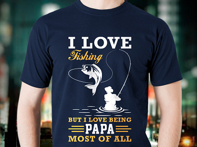 Fishing papa t shirt design