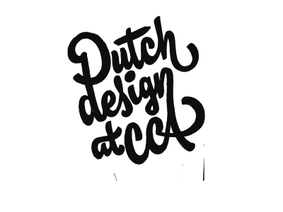 Dutch Design at CCA animated tape