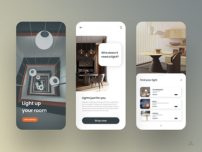 Lamp Shop Mobile concept app design interior design lamps minimal mobile mobile app mobile ui ui uiux ux