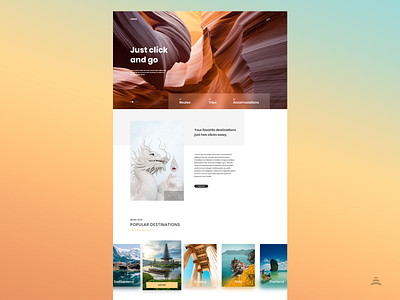 Travel Page Concept app design flat minimal travel travel agency ui ui design uiux ux web webdesign website