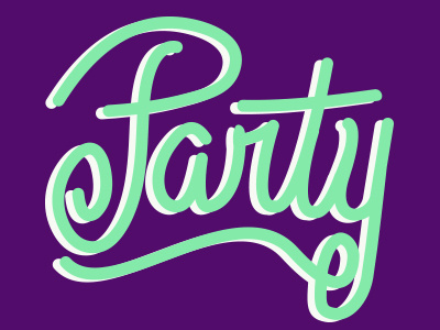 Party goodtype letter lettering party type typography vector