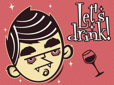 Lets drink adobe cartoon character characterdesign cheers design illustration illustrator party vector vintage