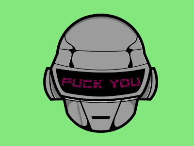 Daftpunk daftpunk face fuckyou illustration music synth vector