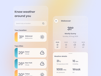 Mobile Design - Weather App design design app figma mobile app ui uidesign uiux weather app