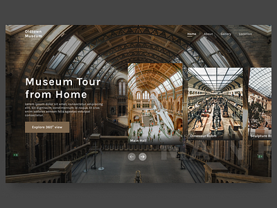 Web Design - Museum Tour figma tour ui uidesign ux virtual tour webdesign website website design