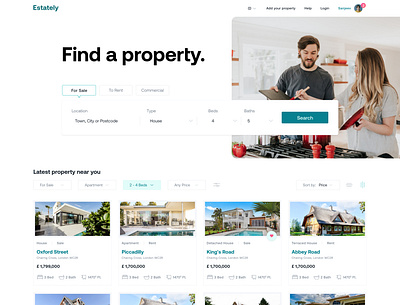 Real Estate Landing Page estate agent figma real estate real estate ui realtor