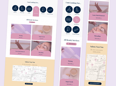 Beauty Service Concept beauty beauty salon branding design rapid prototyping service service design ui ui ux ui design ux ux design web web design website concept website design