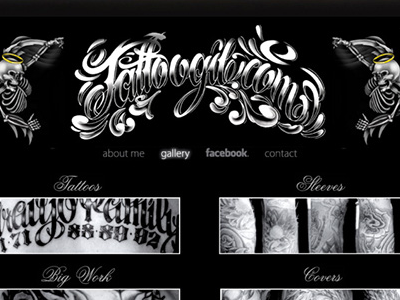 Responsive Website Design for Tattoo Artist mobile portfolio responsive tattoo