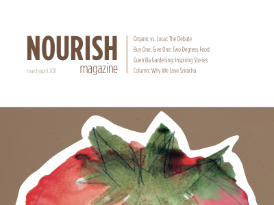 Nourish Magazine Cover illustration magazine publication