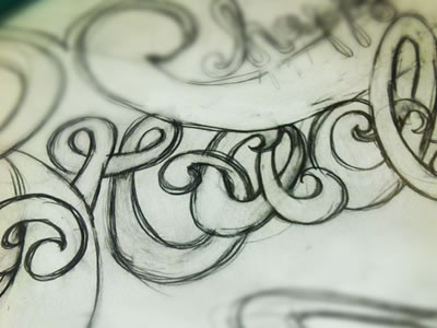 Lettering Sketch | Detail Shot draft lettering sketch
