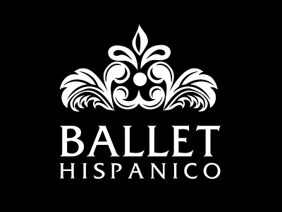 Logo: Ballet Hispanico black and white branding flourish friz quadrata identity illustrator logo serif