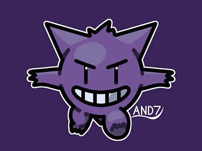 Gengar cartoon illustration