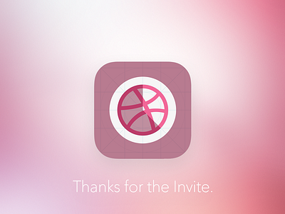 Thanks for the Invite blur clean debut flat icon illuatration ios ios7 pink thank thank you