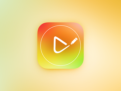Draw on Video app blur color colour icon ios7 iphone smooth video