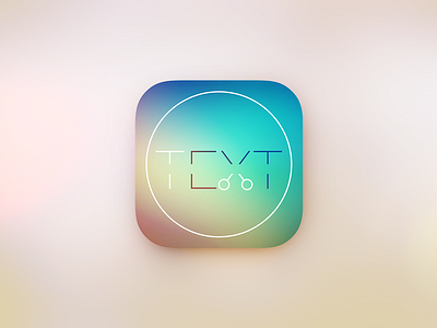 Text Cut Square app blur color colour icon ios7 iphone smooth