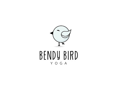 Bendy Bird Yoga 6 bird blue cartoon clean funny kids modern simple sleek yoga