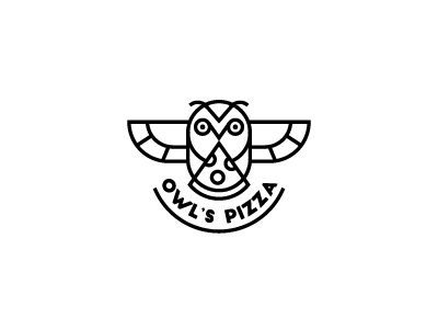 owl's pizza beridze logo owl ruslan