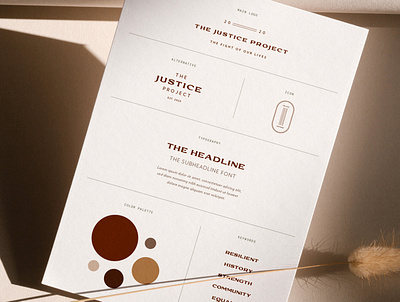 Semi-Custom Brand: The Justice Project brand brand design branding branding design collateral design logo nonprofit