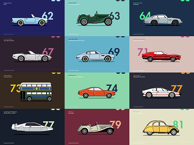 A Brief History of James Bond Car_ Part l 007 bondcars history illustration personal project