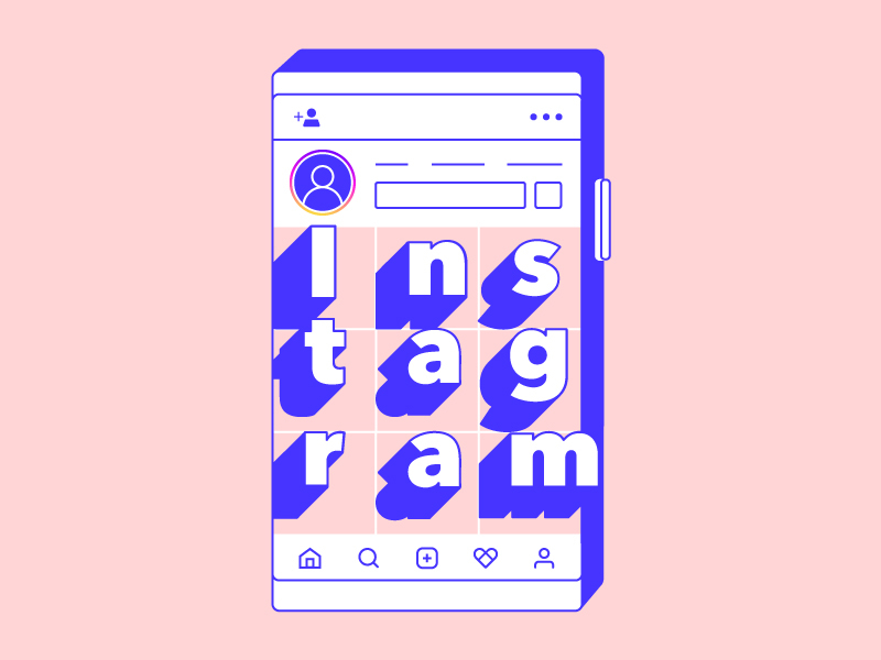 Instagram illustration instagram stories vector