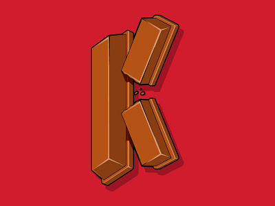 K is for KitKat 36days k 36daysoftype draw graphic graphic design illustration kitkat letter lettering logo sketch typography