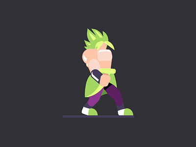 Broly walkcycle animation broly character dragonball illustration motion walkcycle