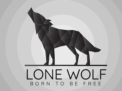 Lone Wolf Polygon Logo design flat icon logo lone polygon polygons vector wolf