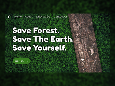 Save Forest UI design earth forest green save tree webdesign website design