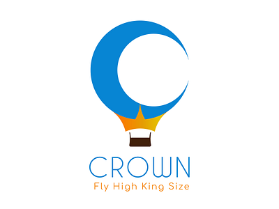 Crown Hot Air Balloon Logo