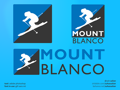 Mountain Ski Logo branding design flat graphicdesign icon illustration logo mountain ski vector