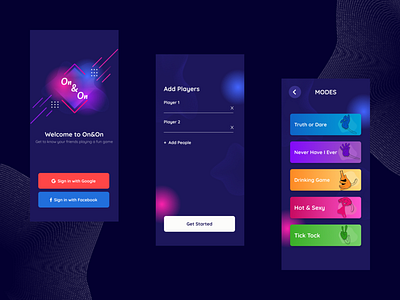 On&On Party Game UI Design