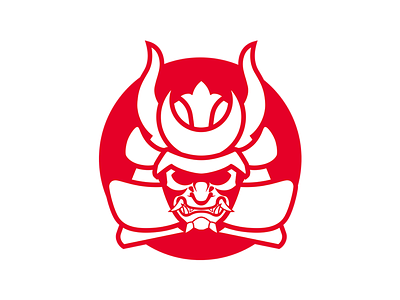 Men-yoroi Samurai Logo anime beast design devil mask graphicdesign illustration japanese logo mask samurai vector warrior white and red