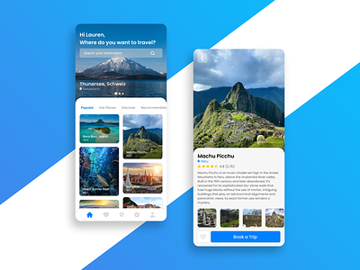 Travel Mobile App app ui branding design destination exploration graphic design graphicdesign illustration mobile travel app design ui