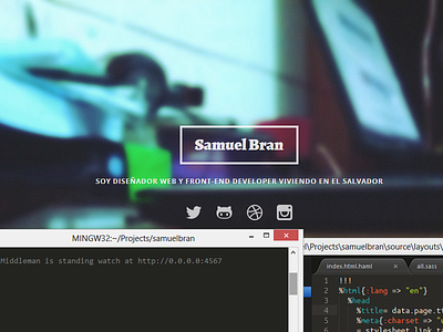 In The Browser colors front end haml in the browser personal redesign sass texture