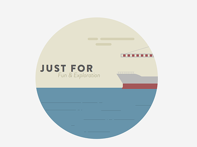 Just for... clouds illustration ocean sea ship sketch sky type vector water