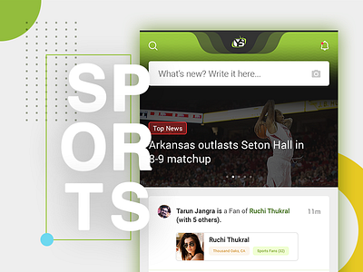 Yoursports: Mobile App Concept app design mobile sports typography ui ux visual